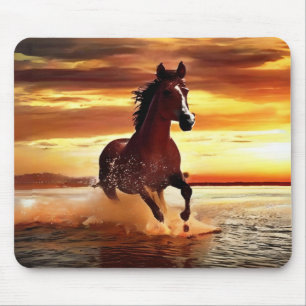 Wild Horse Galloping Through Surf Mouse Mat