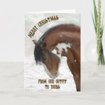 Wild Horse in Snow Christmas