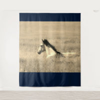 WILD HORSE IN THE DESERT CUSTOMIZABLE Tapestry