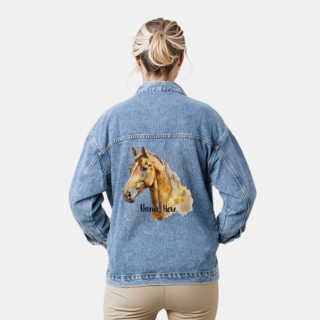 Wild Horse No. 3 Personalised Denim Jacket (Model)