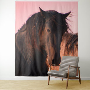 WILD HORSE OF UTAH WESTERN ART WILD HORSE TAPESTRY