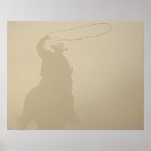 Wild horse round-up poster