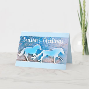 Wild Horse Season's Greetings Christmas Holiday Card