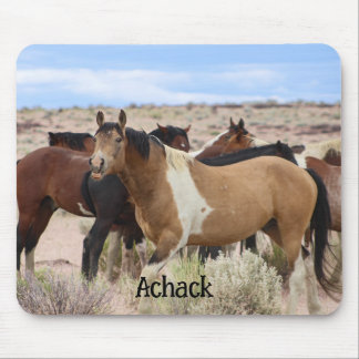 Wild horse smiles mouse mat