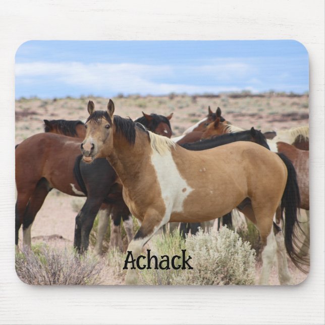 Wild horse smiles  mouse mat (Front)
