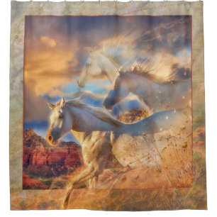 Wild Horse Spirits “TRINITY” Shower Curtain