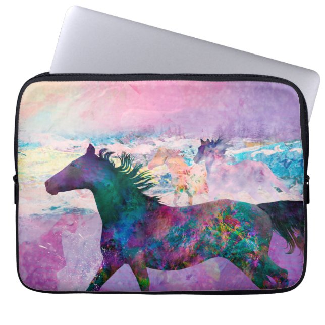 Wild Horse Spirits WE ARE THE LAND Laptop Sleeve (Front)