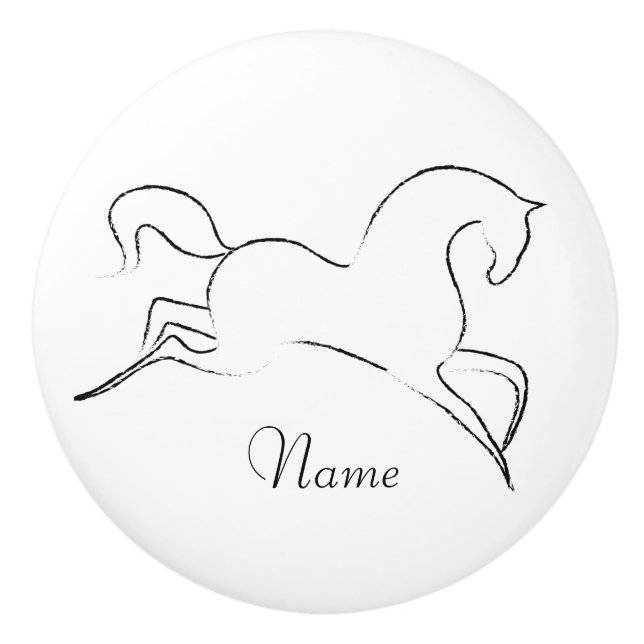 Wild Horse Thunder_Cove Ceramic Knob (Front)