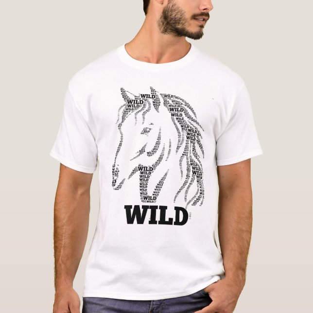 Wild Horse Typography T-Shirt (Front)