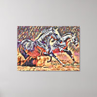 Wild Horses abstract Animal western Rodeo Art 