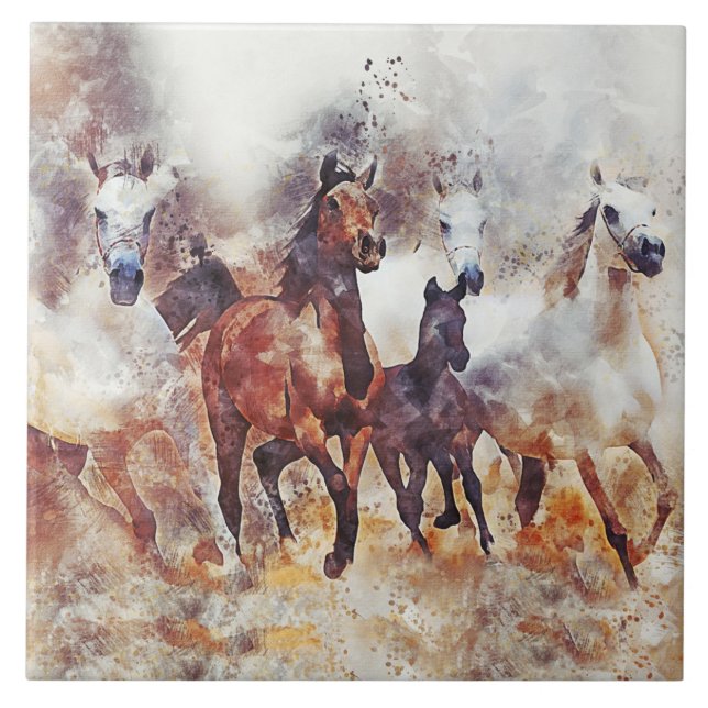 Wild Horses Art Tile (Front)