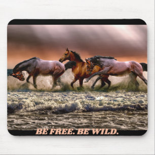Wild horses - be free, be wild mouse mat