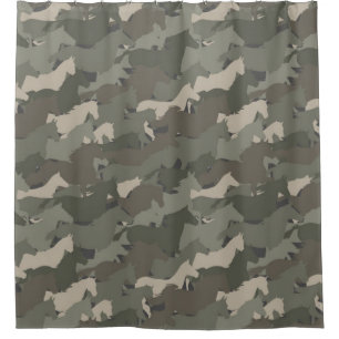 Wild Horses Camouflage Pattern Shower Curtain