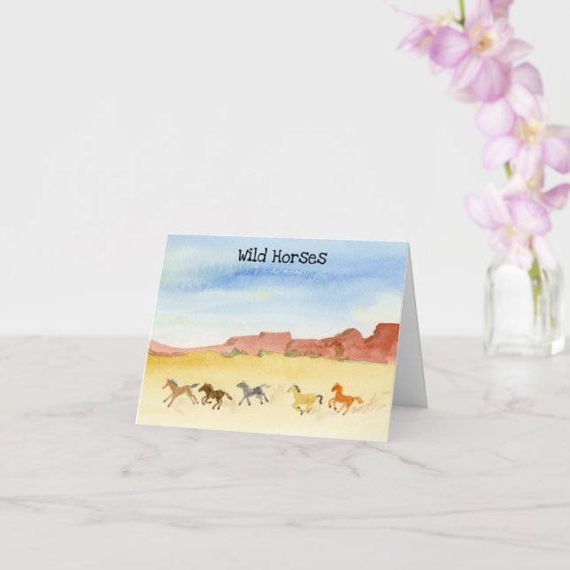 Wild Horses Card (Orchid)