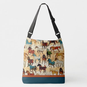 Wild horses Cross Body Tote Bag