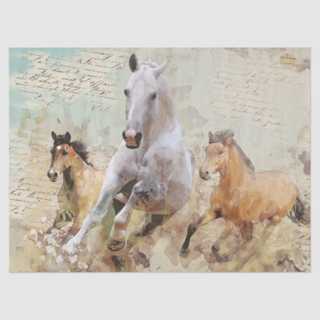 Wild Horses - Decoupage Design Tissue Paper (Front)