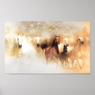 Wild Horses Decoupage Print