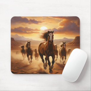 Wild Horses Desert Mouse Mat