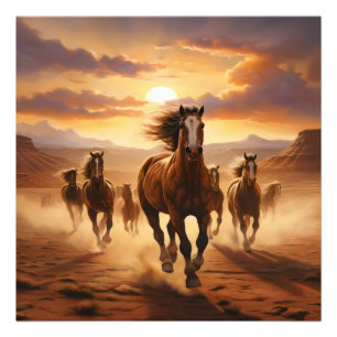 Wild Horses Desert Photo Print