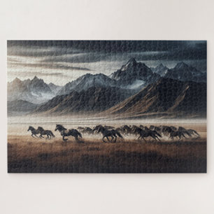 Wild Horses, Galloping Horses, Majestic Animals, Jigsaw Puzzle