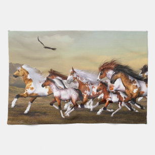 Wild Horses Herd Kitchen Towel
