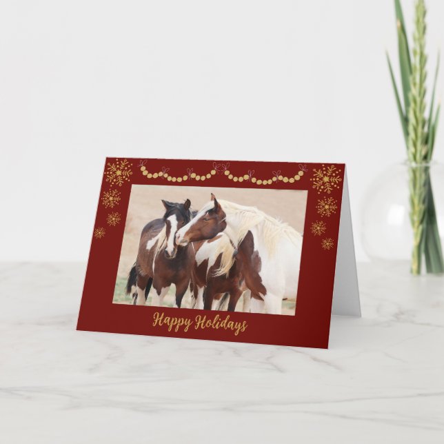 Wild Horses Holiday Card (Front)