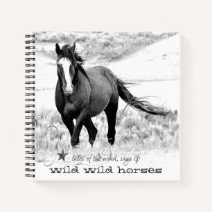 Wild Horses Journal Diary Spiral Notebook