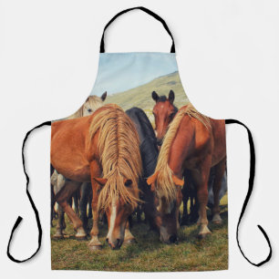Wild Horses Livno Nature Scene Apron