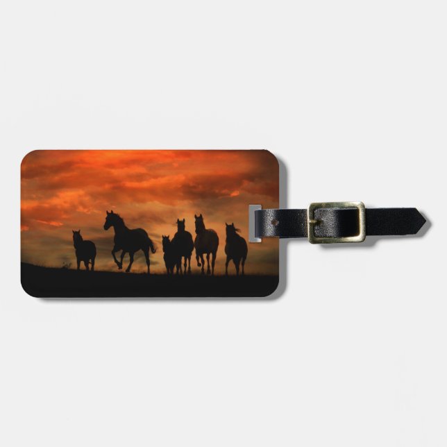 Wild Horses Luggage Tag (Front Horizontal)