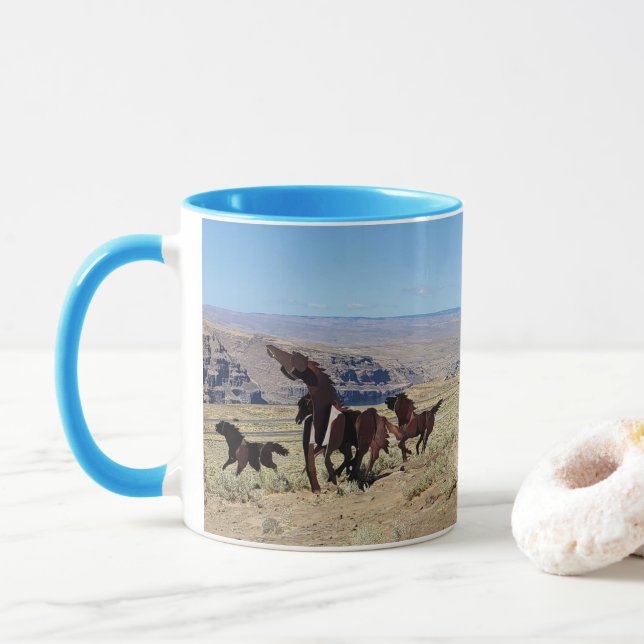 Wild Horses Monument Mug (With Donut)