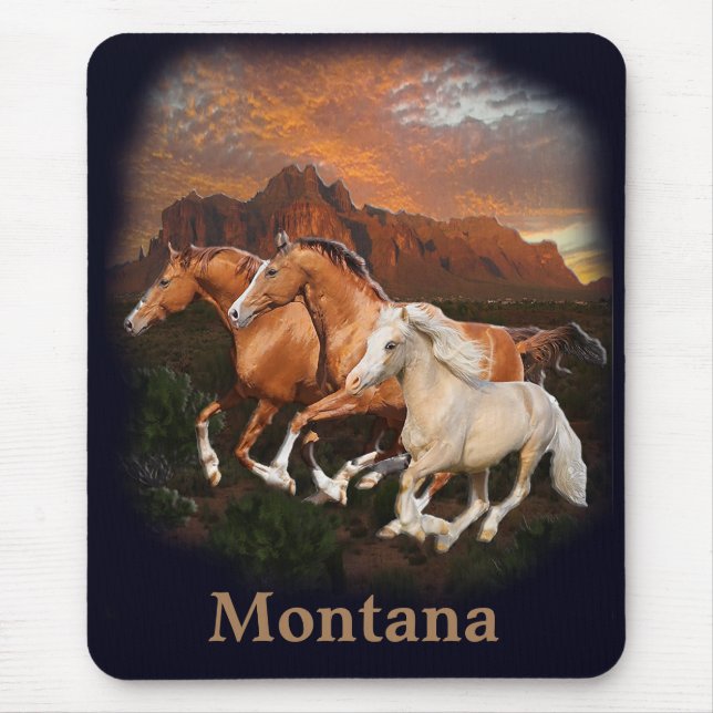 wild Horses Mouse Mat (Front)