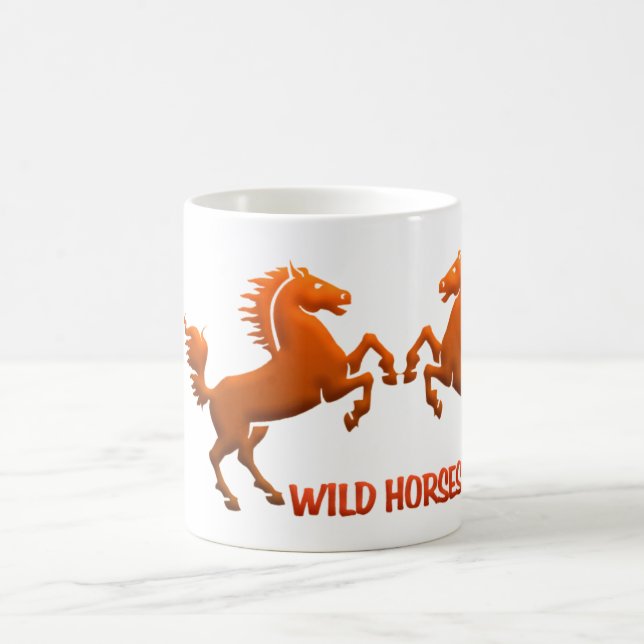 Wild Horses mug - choose style & color (Center)