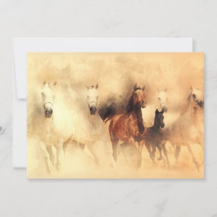 Wild Horses Mustangs Invitation