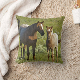 Wild Horses North Dakota Cushion
