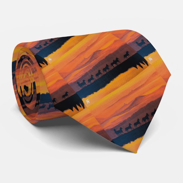 Wild Horses of Montana Painting by Alfred Fox Tie (Rolled)