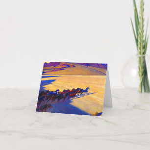 Wild Horses of Nevada, 1927 by Maynard Dixon Thank You Card