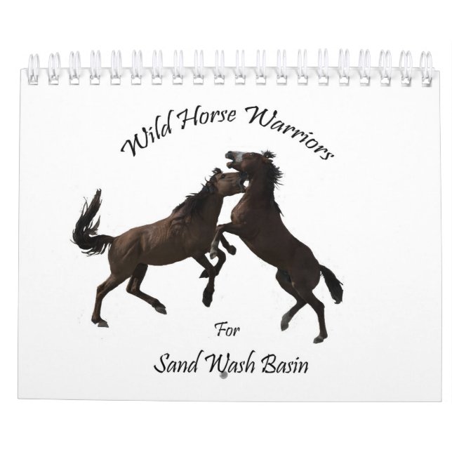 Wild Horses of Sand Wash Basin,  Colorado Calendar (Back)