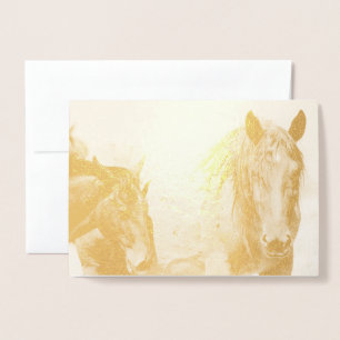 WILD HORSES OF UTAH MARE AND FOAL Foil Card