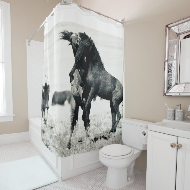 WILD HORSES OF UTAH Shower Curtain (In Situ)