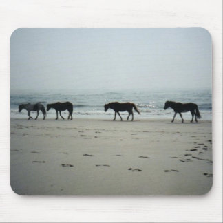 Wild horses on Assitique Island Mouse Mat