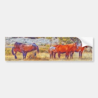 Wild Horses on my car Bumper Sticker 