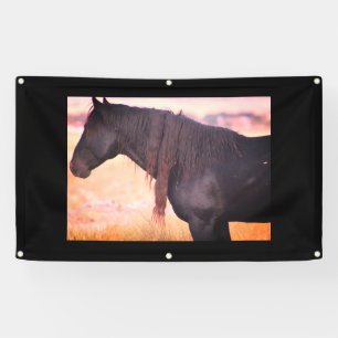 WILD HORSES ONAQUI MOUNTAINS BANNER W/ GROMMET