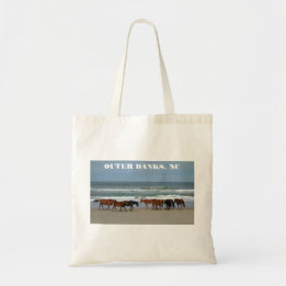Wild Horses Outer Banks NC Tote Bag