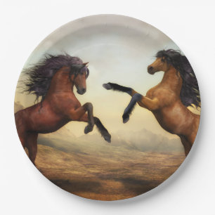 Wild Horses Paper Plate