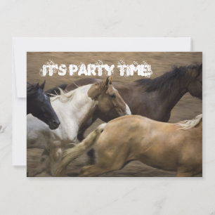 Wild Horses Party invitation