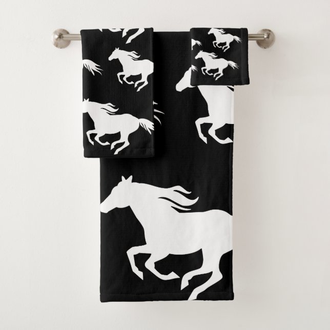 Wild horses pattern design  bath towel set (Insitu)