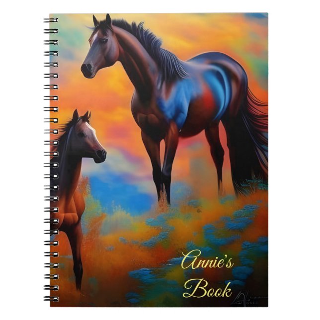 Wild Horses *personalise* Notebook (Front)