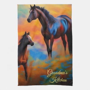 Wild Horses *personalise* Tea Towel