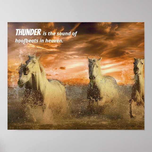 Wild Horses Poster with Quote (Front)
