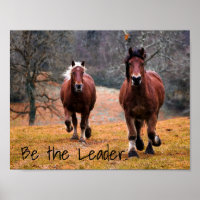 Wild Horses Racing in Woods